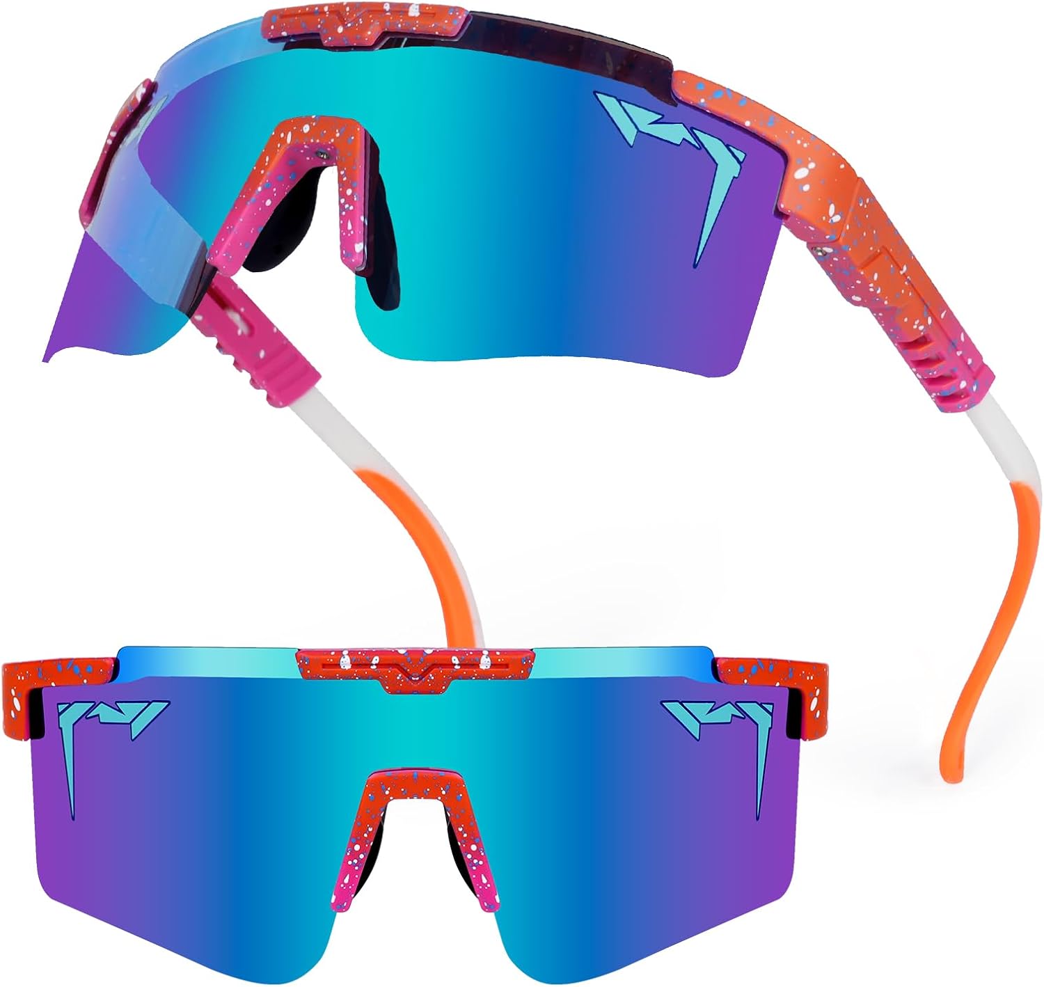 2-Sizes Kids Youth Baseball Sunglasses Men Women Vipers Sunglasses Softball Boys Girl True Polarization &UV Protection