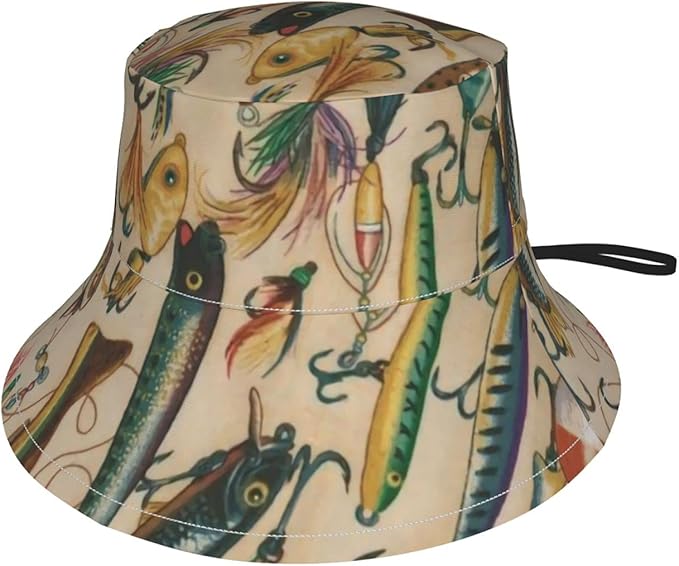 fishing lure bucket hat