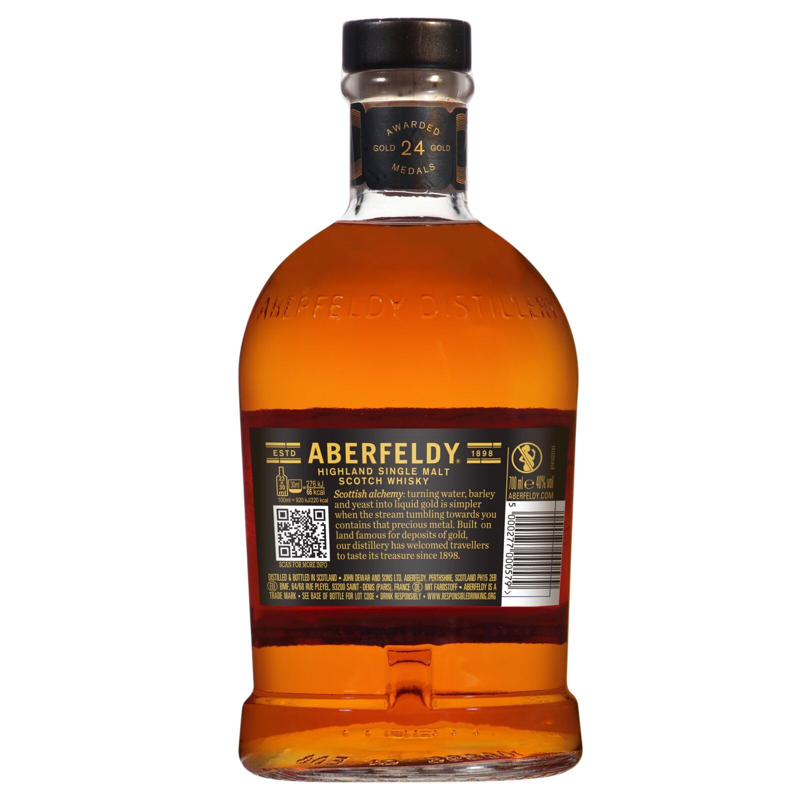 Aberfeldy 16 Jahre Single Malt Scotch Whisky, 40 Vol.-%, 70 cl/700 ml, Premium-Whisky, in Oloroso-Sherry-Fässern (1. Fill) gereift