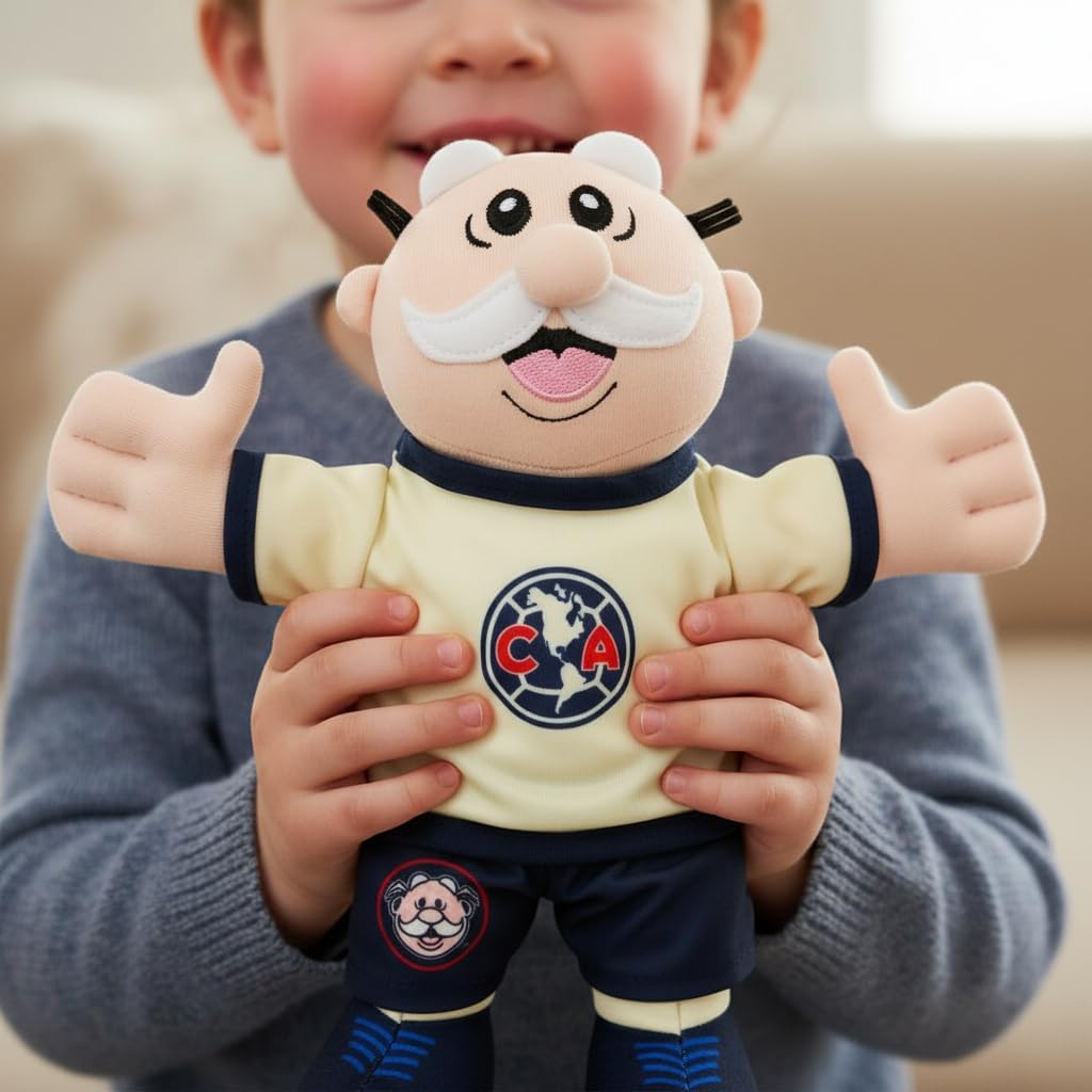 Official Dr. Simi × Club América Plush Toy – Handmade in Mexico by Artisans | Ultra-Soft Hypoallergenic Collectible with Recycled PET Filling | Perfect Fan Gift for Soccer Lovers & Families - Image 7
