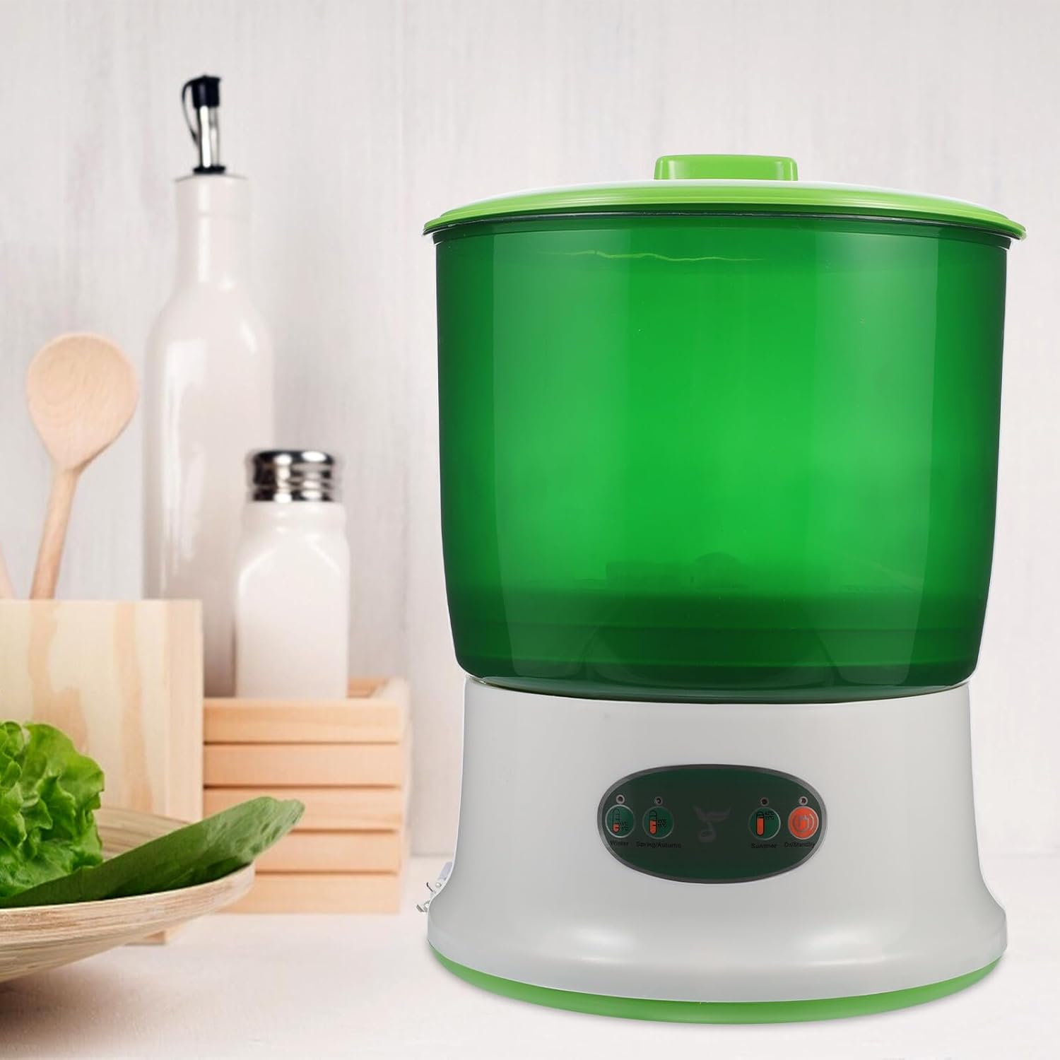 Smart Bean Sprout Machine Double Layer Automatic Bean Sprouts Maker Large Capacity Intelligent Home Use North America Plug and Microgreens Growing
