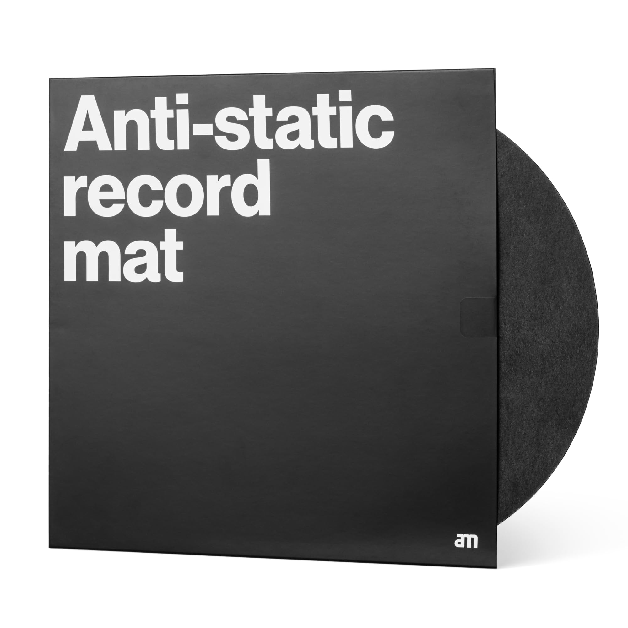 Premium Antistatische Plattenspielermatte - Anti-Static Record Mat aus Carbonfaserfilz für Turntable und LP Vinyl Schallplatten