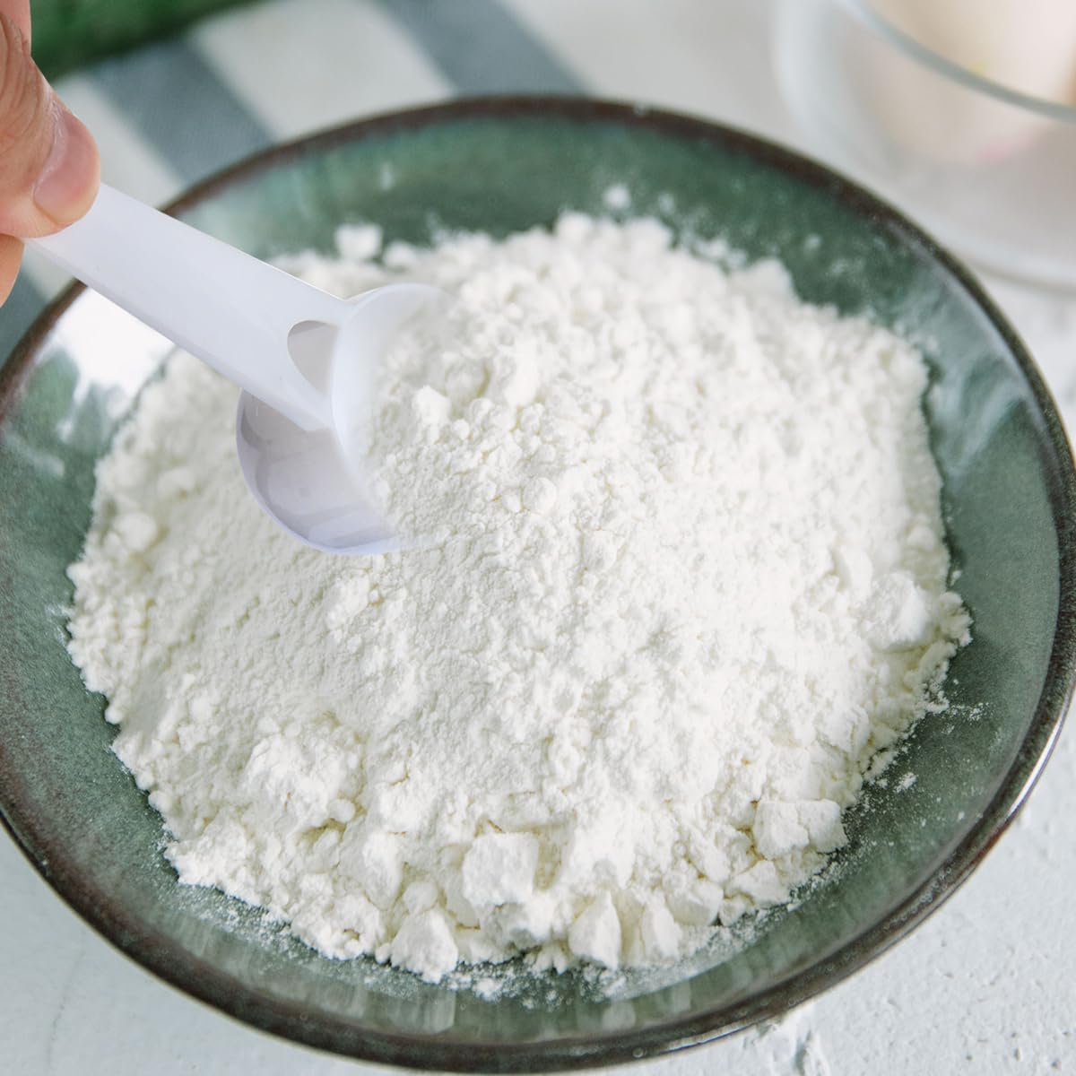 DOITOOL Kitchen Quantitative Measuring Spoon Plastic Powder Scoop for Baking Coffee Milk Fruit 4.13X1.37X1.18In Household Measuring Tool