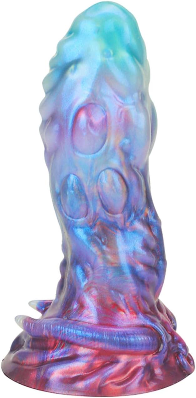 Monster 8.07in Textured Dildo, Large Fantasy Anal Dildo, Thick Silicone Butt Plug Anal Plug for Women Men Couples, Adults Anal Sex Toys with Suction Cup for g&p spot, Gay Sex Toys, Prostate Dildo (M)