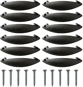 Puxador para Móveis Preto PVC Reforçado 13,5 cm Kit 10 Peças com Parafusos para Cama Box Baú Cômoda e Armários