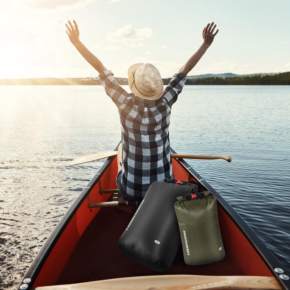 6-teiliges wasserdichtes Dry Bag-Set, reißfeste Outdoor-Taschen aus 70D-Polyester, halten die Ausrüstung trocken, ideal für Outdoor-Camping, Rucksackreisen, Kajakfahren,