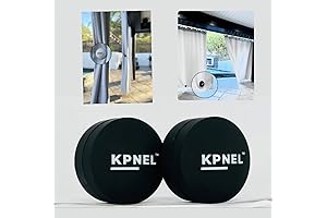 Outdoor Curtain Weights, Heavy Duty Magnetic Patio Drape Weights (Matte Black, 2 Pairs, 2 lbs.)