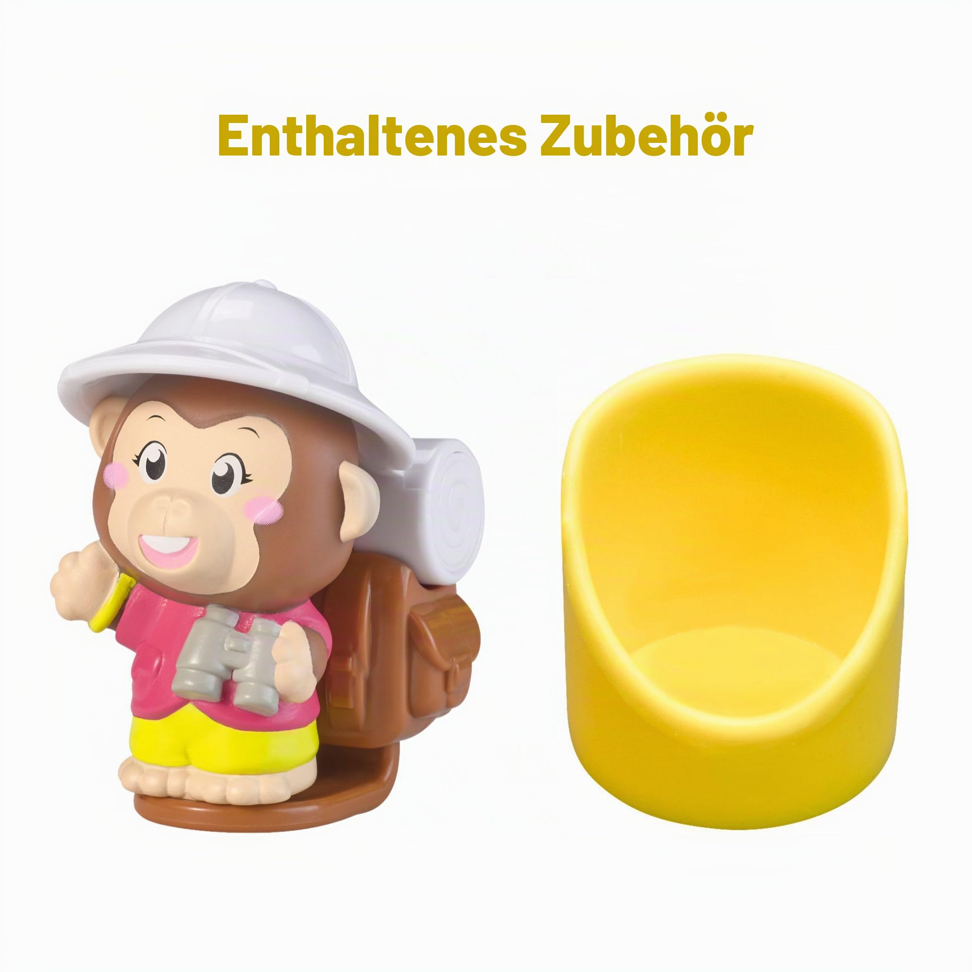 Klorofil – Tropisches Haus Miniaturwelt – Ab 18 Monaten – Schlafzimmer, Küche, Badezimmer, Seilbahn – Pop Up, Spiegel, Fruchtrad – 1 Figur inklusive – Geschenkidee Kinderspielzeug – Mädchen Junge