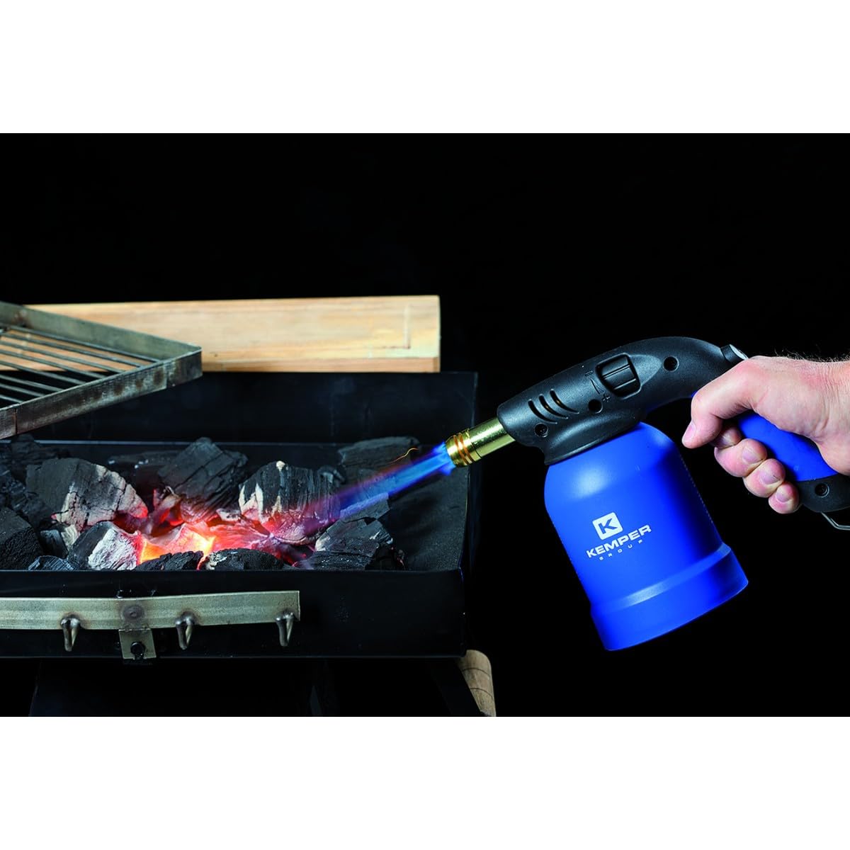 Kemper Lampada Per Saldare Cannello Accendi Fuoco + 4 Bombole Gas Butano