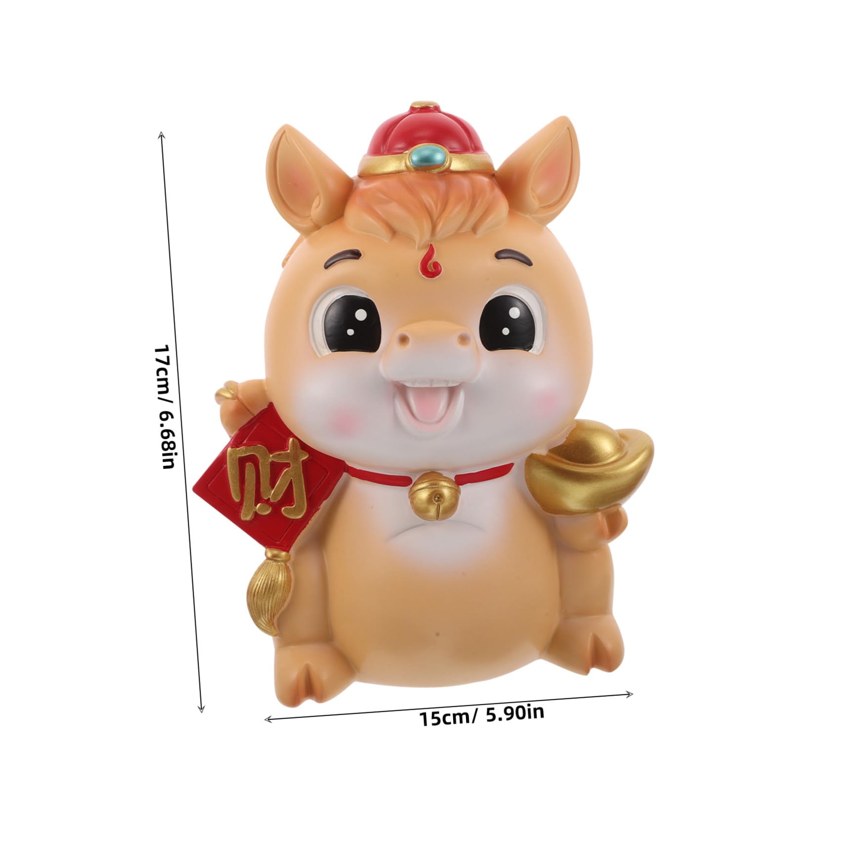 Zodiac Pferd Spardose Keramik Festliche Feng Shui Glücksbringer Jahr des Pferdes Geschenk Sparbüchse für Frühjahrsfest und Erwachsene