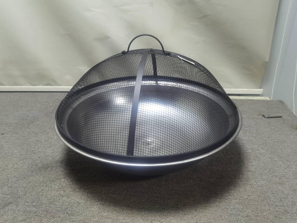 DWD ® Premium Spark Protection Black Mesh Spark Screen Cover for Fire Pits diameter 50cm Heavy Duty Universal Fit with carry handle