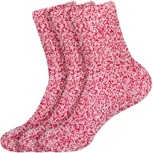 Image of BambooMN Women's Fuzzy Warm Feather Soft Socks - Value Packs