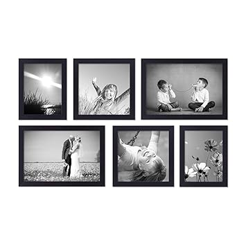 ArtzFolio Wall Photo Frame D286 Black 4x6-2pc;6x6-2pc;6x8-2pc;Set of 6 PCS