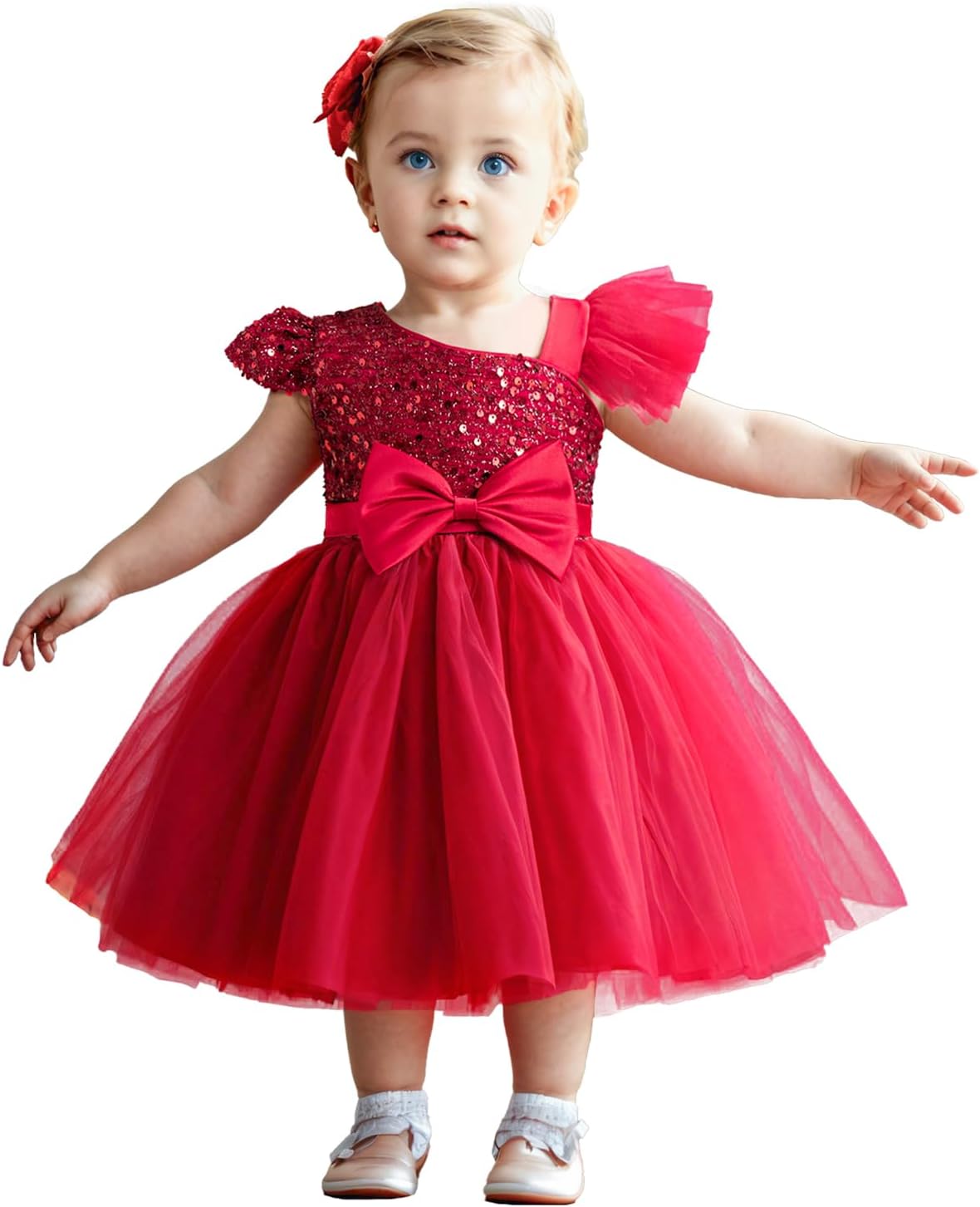 TTYAOVO Toddler Girl Flower Dress Baby Princess Birthday Party Gown