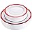 I00000 60PCS Red Plastic Plates White and Red Party Plates Disposable Christmas Plastic Plate Set Include 30 Dinner Plates, 30 Dessert Plates, Fancy Plates Perfect for Christmas Parties
