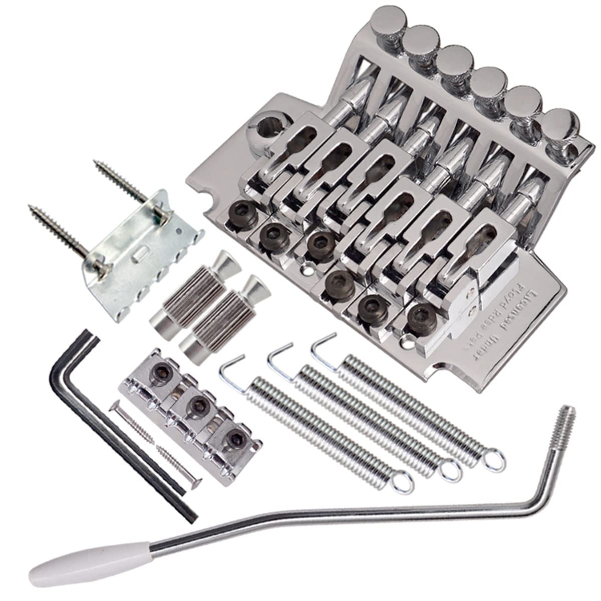 Pont de guitare électrique chromé double verrouillage et entraxe de 78 mm - 7