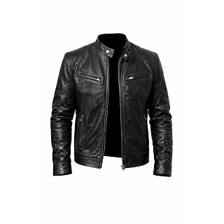 Jaqueta de Couro Ecológico Masculina Estilo Moto