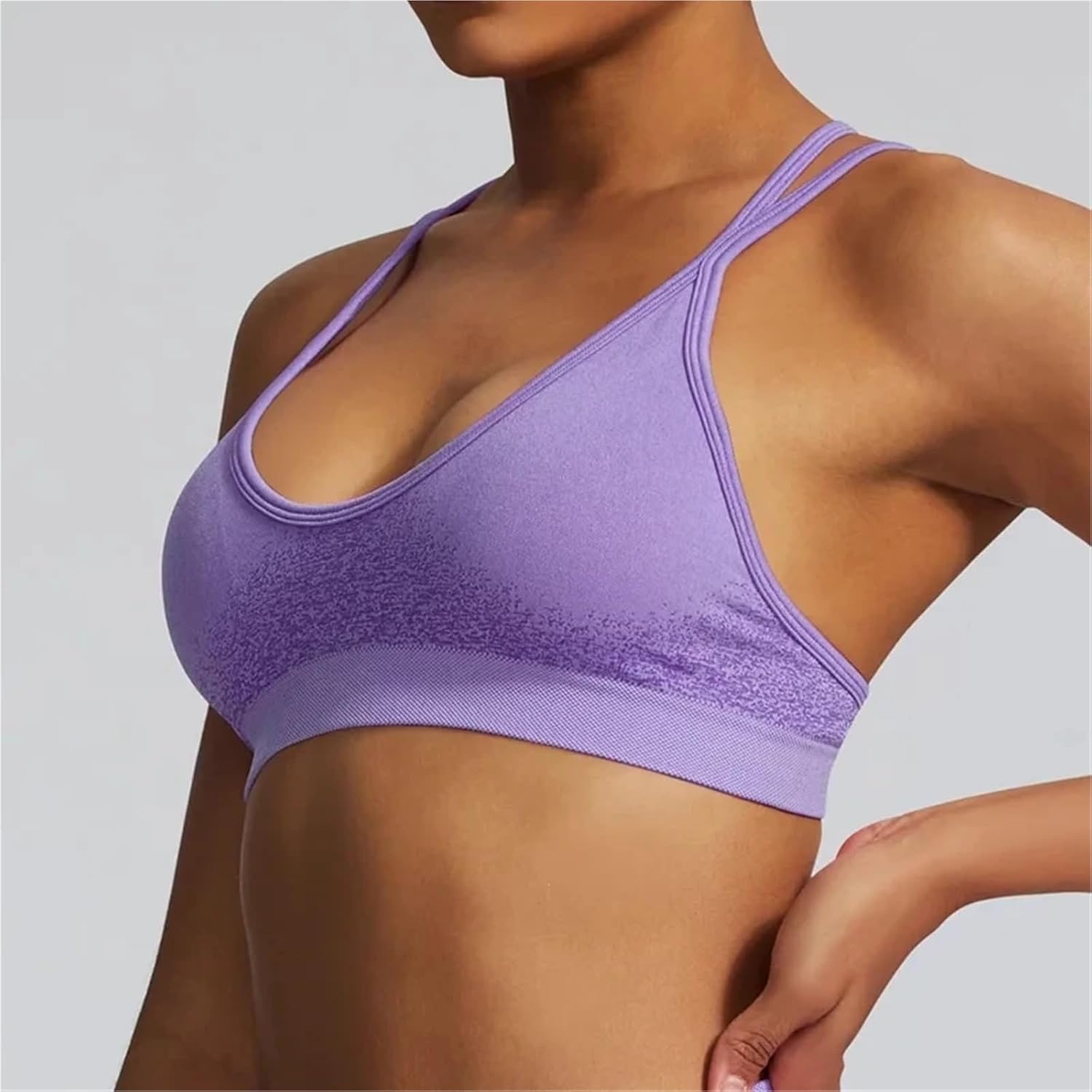 Top Palestra Donna Reggiseni Sportivi da Donna ad Alto Impatto Incrociato sul Retro Imbottito con Cavezza, Palestra, Top Corto, Corsa, Allenamento Senza Cuciture, Yoga