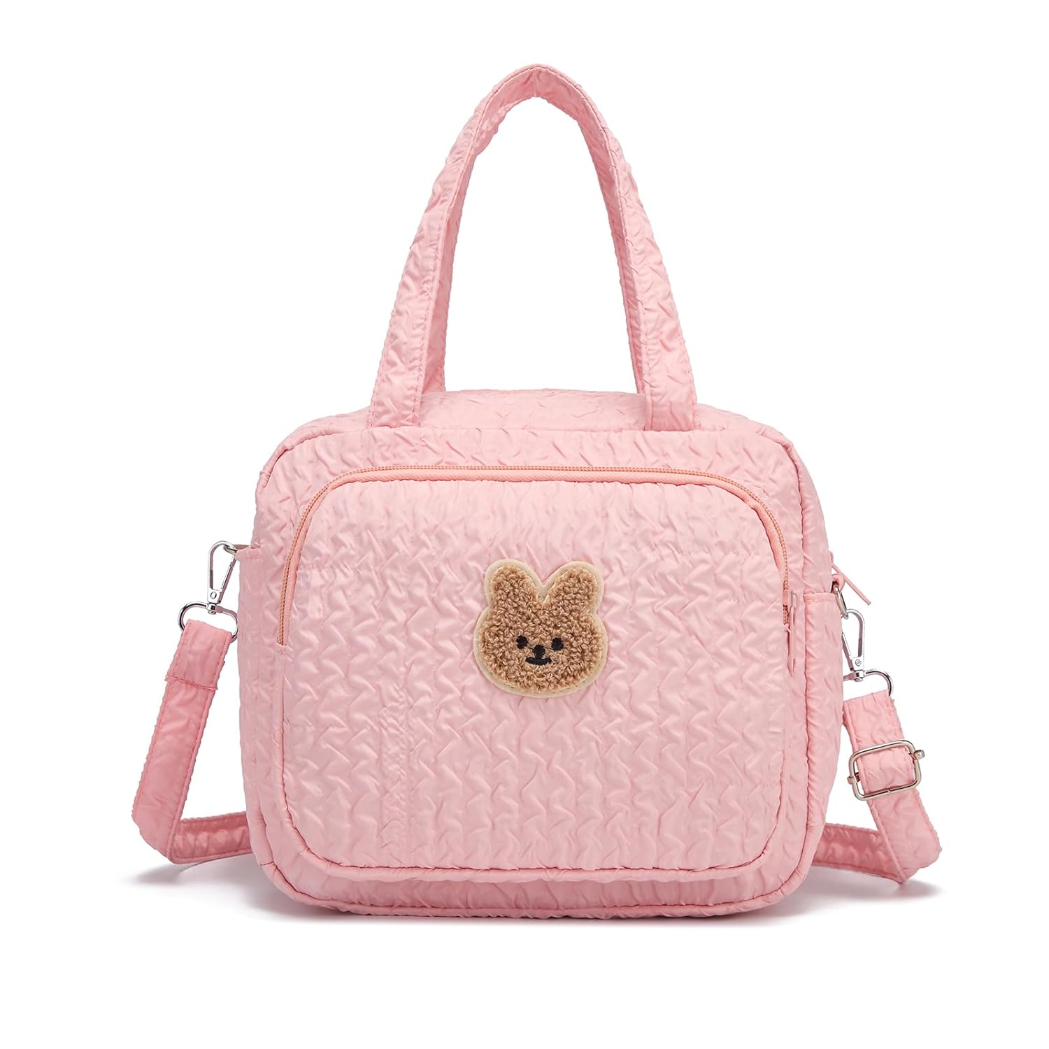 Small Diaper Bag Tote, Crossbody Diaper Bag Mini Purse with 8 Pockets, Travel Baby Bag for boys & Girls, 2 Insulated Pockets, Pink Small Diaper Bag Tote, Crossbody Diaper Bag Mini Purse with 8 Pockets, Travel Baby Bag for boys & Girls, 2 Insulated Pockets, Pink