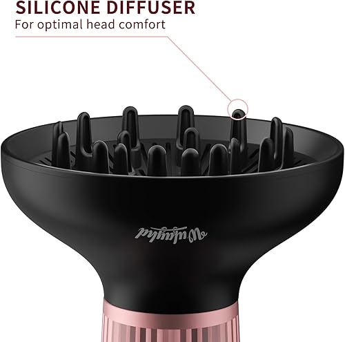 Miniatura 5 de Secador de pelo difusor para cabello rizado con tecnología de cerámica, elegancia ligera, 2 en 1, regalos para ella, reduce el encrespamiento,