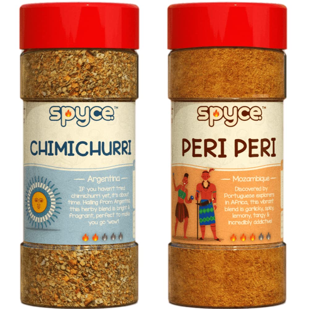 Spyce | Chimichurri 100g + Peri Peri 130g | Spyce Bundles, Multi Packs, Buy More Save More | Spice Blends, seasonings & masalas