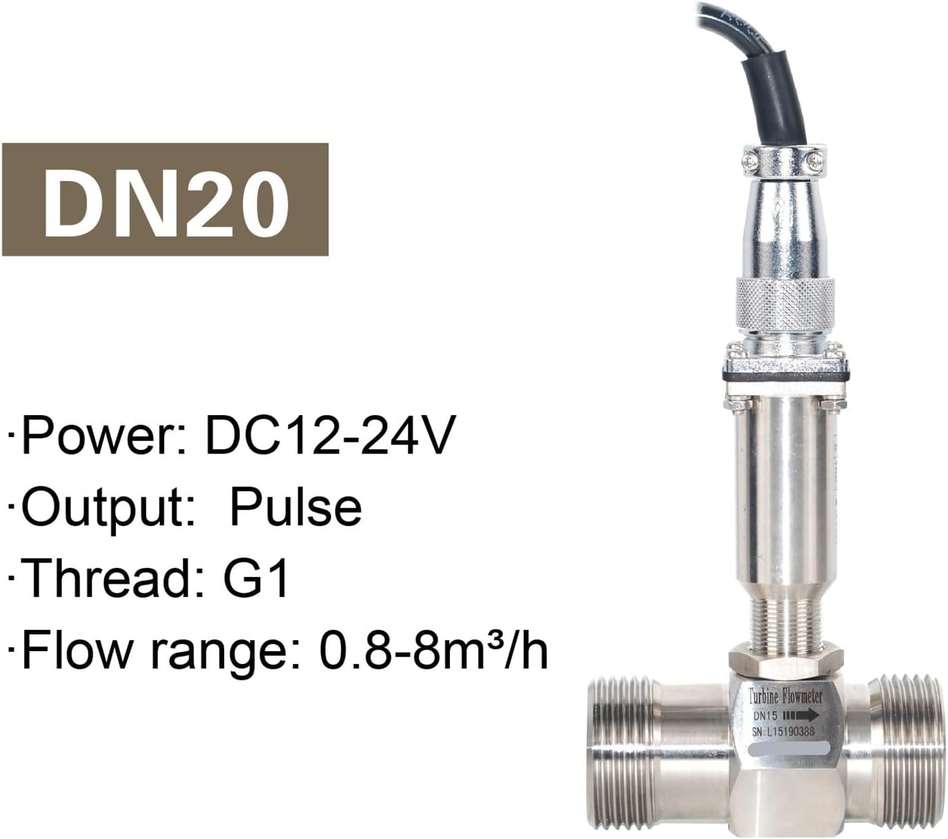 flow sensor thread/fixture/flange measurement accuracy 0.5/1(3/4 inch)