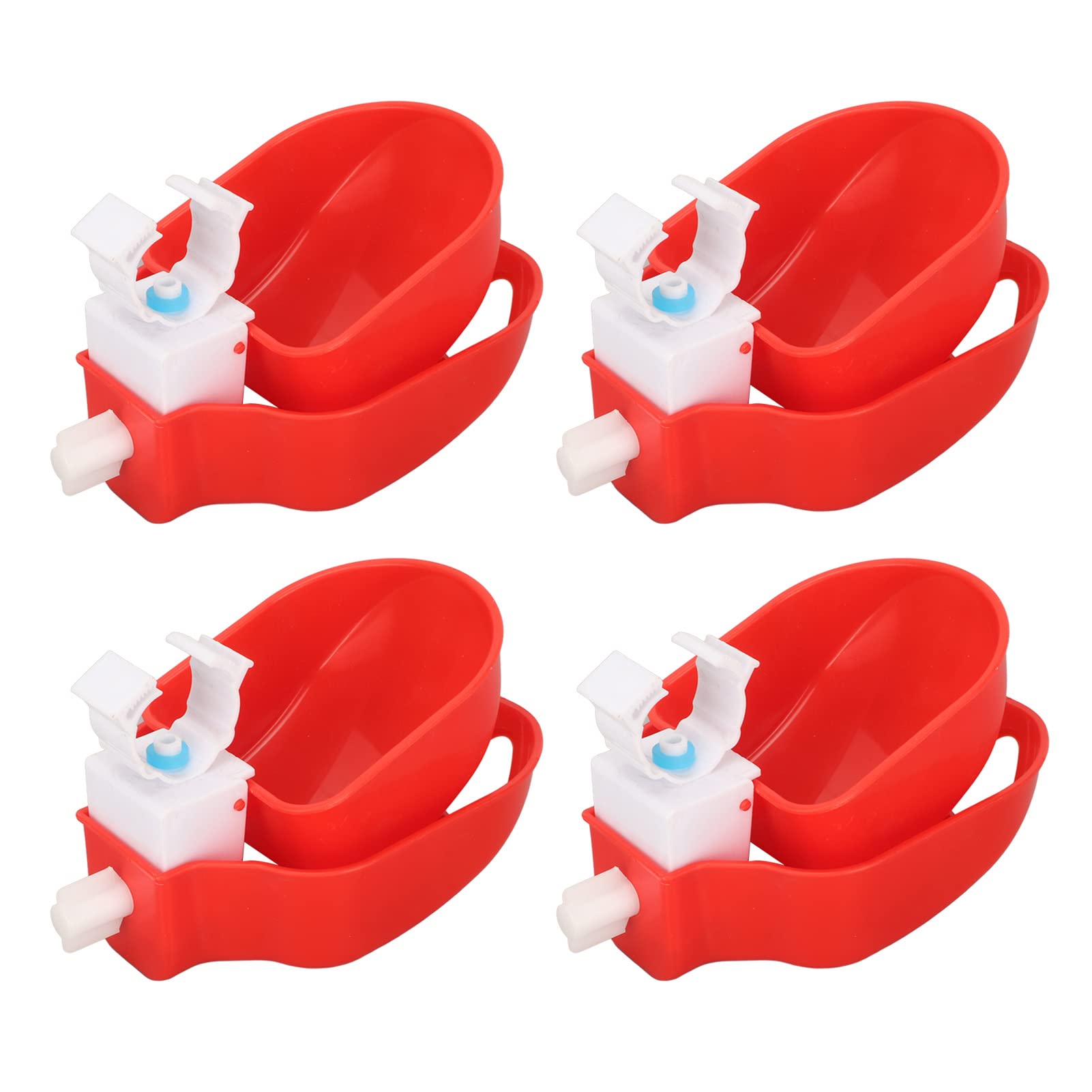 10 Vasos automáticos para Bebedero de Pollo, alimentador de Agua para Aves de Corral con Red para Pollitos, Pato, Ganso, Pavo, Conejito, Fuente de plástico para Jaula de Pollo,