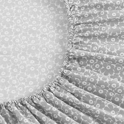 Miniatura 7 de Marimekko - Juego de sábanas de percal de algodón, decoración del hogar fresca y fresca (Pikkuinen Unikko Grey, Full)