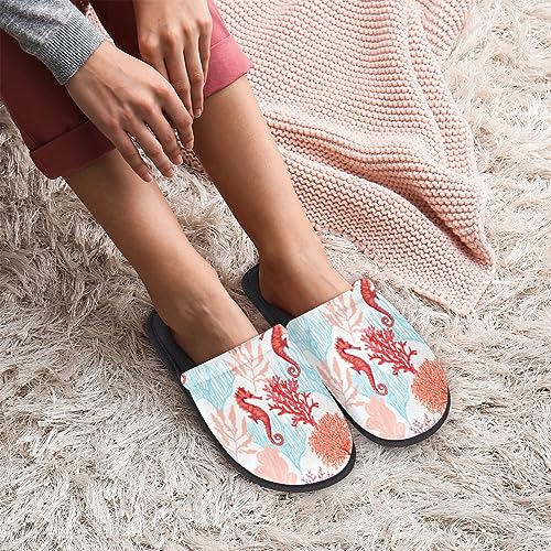 Rainbow Pattern Soft Women Slippers Cozy House Shoes Lightweight Fuzzy Slippers Memory Foam Slippers for Women Indoor and Outdoor2