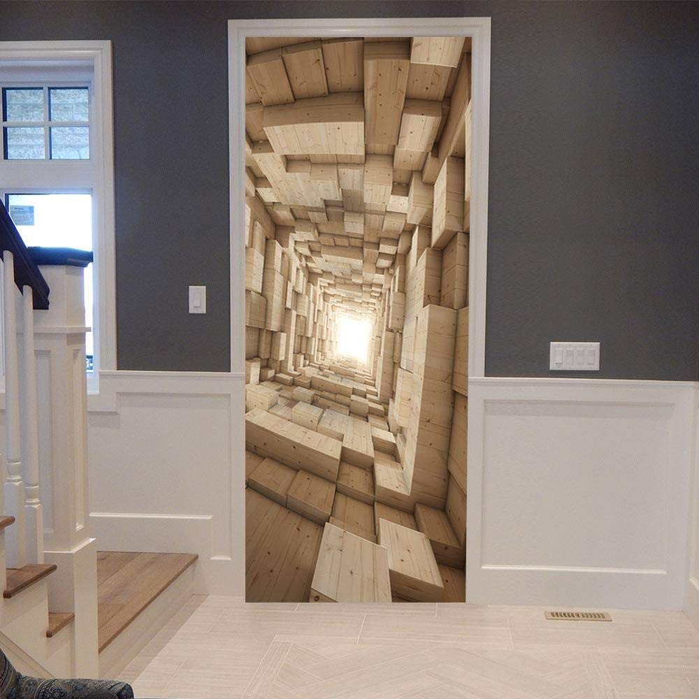 Produktbild von 3d Aufkleber Selbstklebende Kreative Türaufkleber Wohnzimmer Dekoration Hause Wasserdichte Wandaufkleber Wandaufkleber Fuer Schlafzimmer Wohnzimmer P8299545