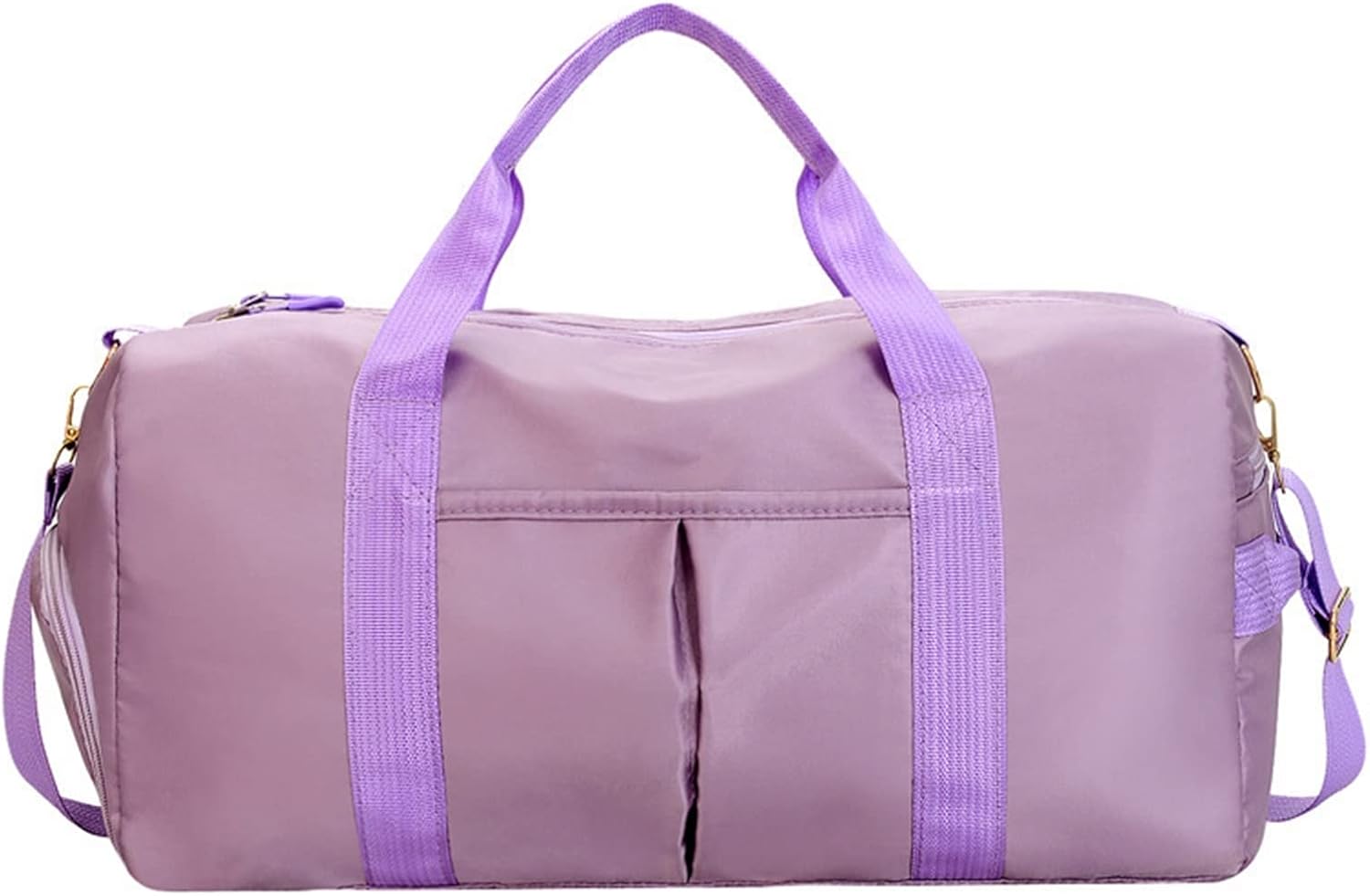 With Large Women's Waterproof Workout and Travel Bag Women's Fitness Beach Swimming Sports Gear Bag (Purple)