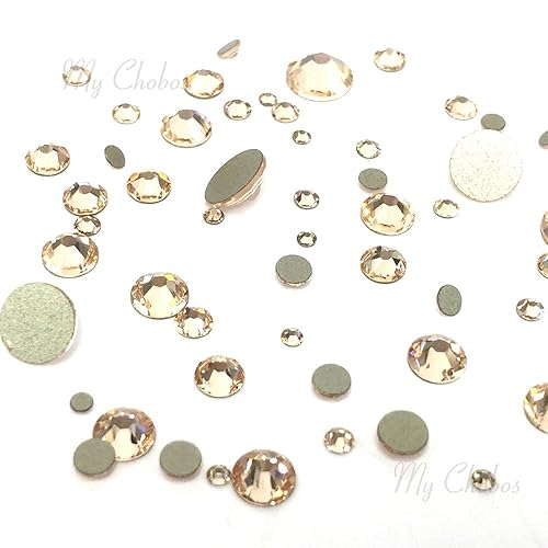 Miniatura 1 de SILK (391) 144 piezas de diamantes de imitación Swarovski 2058/2088 Crystal Flatbacks arte de uñas mezclado con tamaños ss5, ss7, ss9, ss12, ss16,