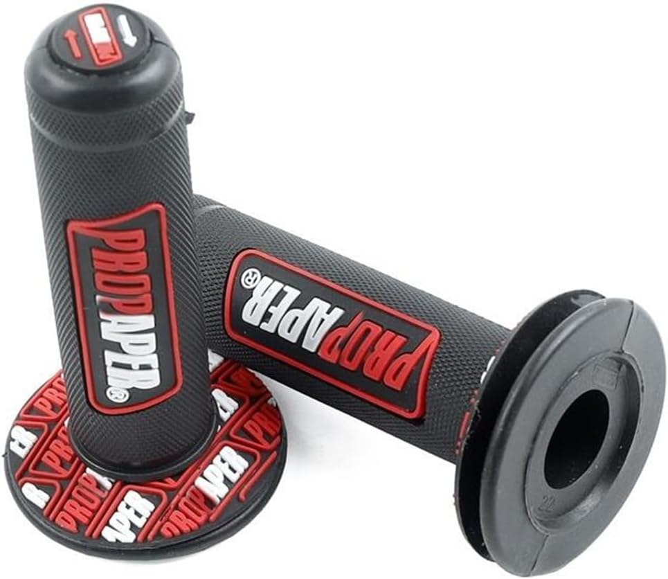 Motorcycle Dirt Pit Bike Handlebar Grip - Rubber, 7/8inch, Red