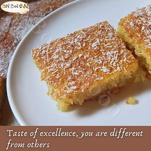 Miniatura 6 de BonBalloon Holw El Sham Basbousa Con Coco Halal Basbosa Egipcia Basboosa Polvo (1 Paquete  13.40 oz  380 g) Mezcla de Basbousah Postre árabe Harisah