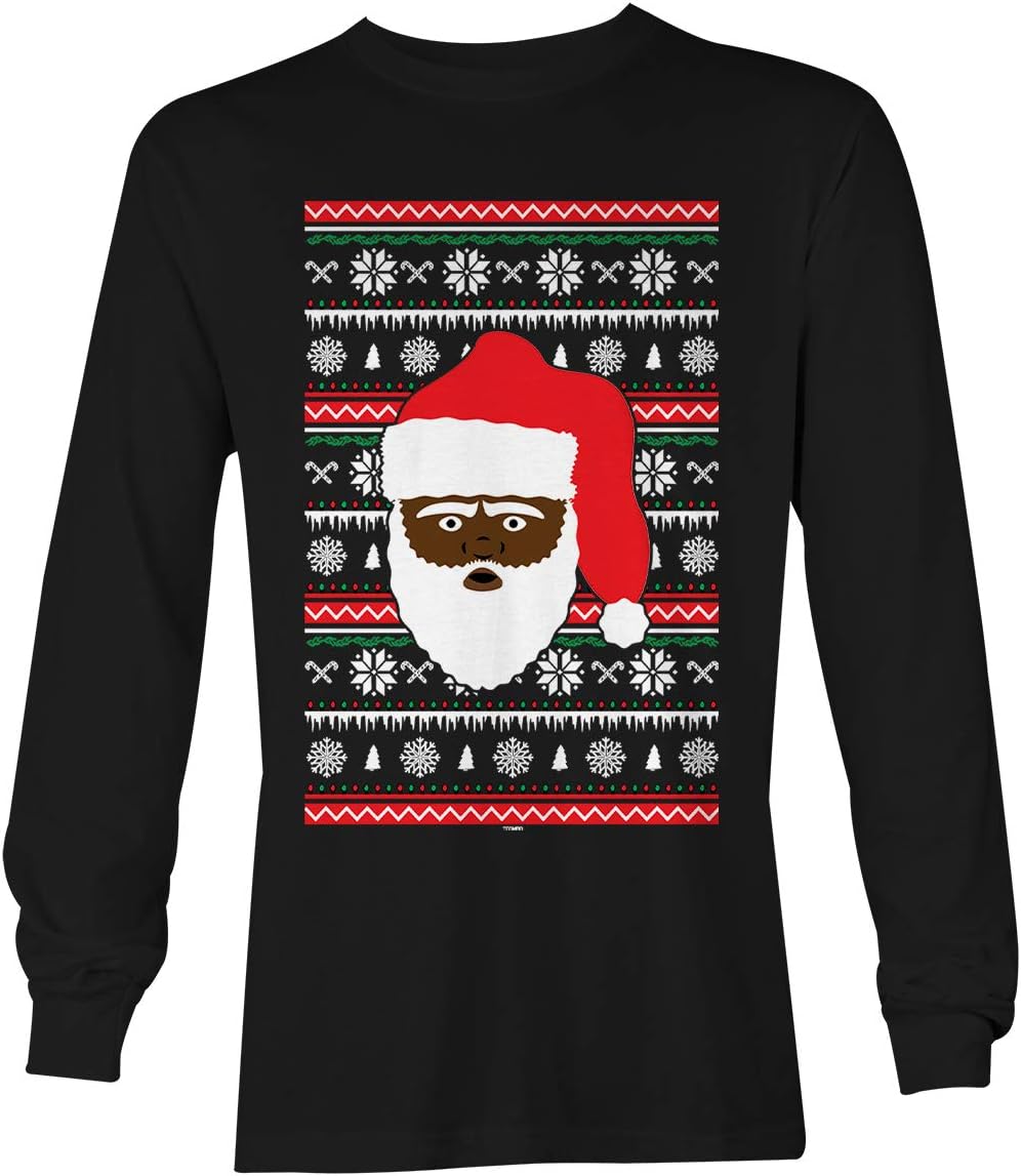 Tcombo Black Santa Claus - Xmas Ugly Christmas Party Unisex Long Sleeve Shirt