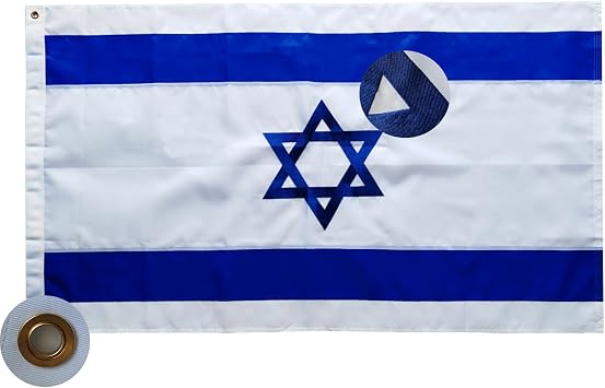 Israel flag 3x5FT-Israeli flag National Flags Embroidered And Sewn Stripes Premium Jewish flag Outdoors Indoors 210D Heavy Duty Oxford Flag With Brass Grommmets