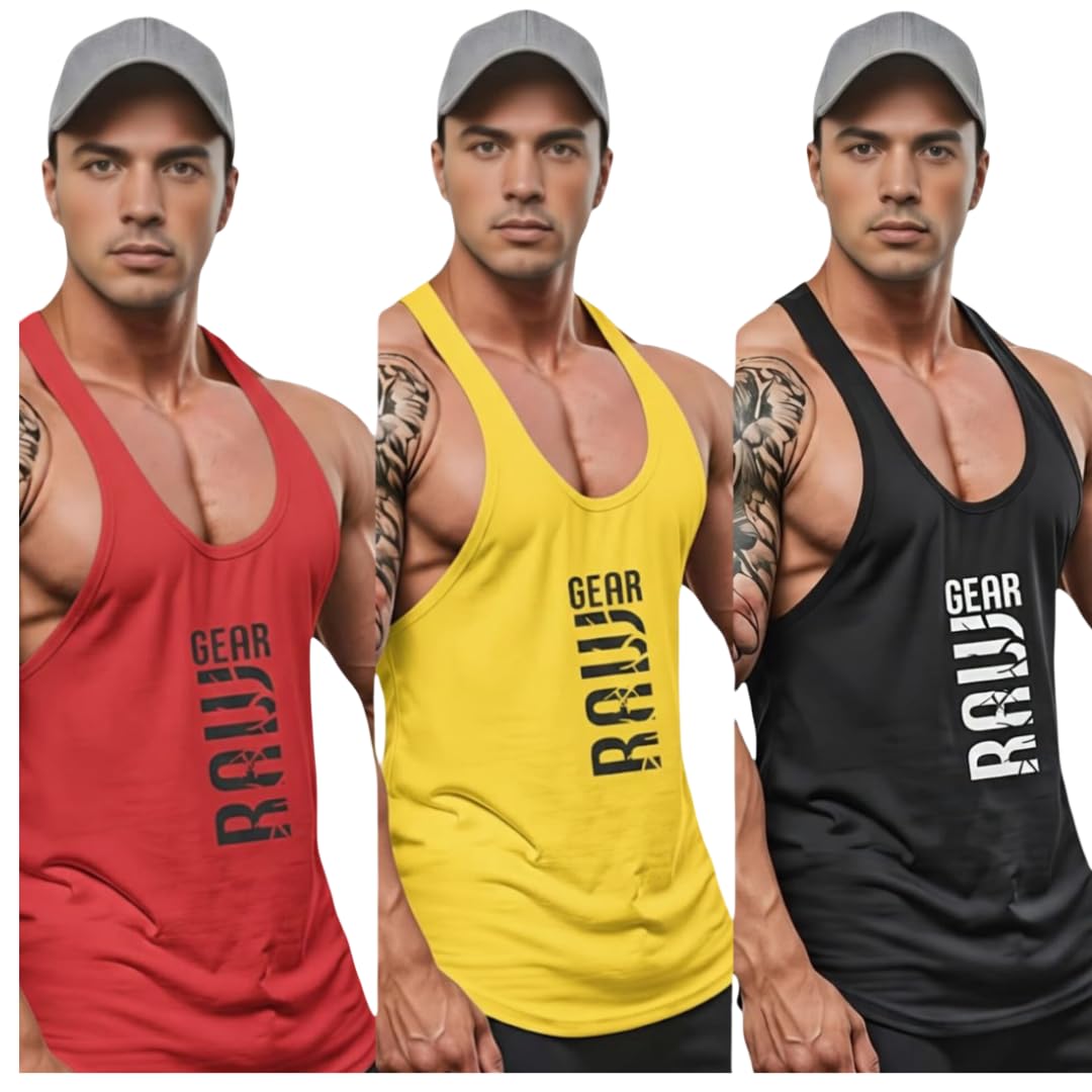 furrr Men's Round Neck, Sleeveless, Super Combed Gym Vest (Pack of 3)-picture-36
