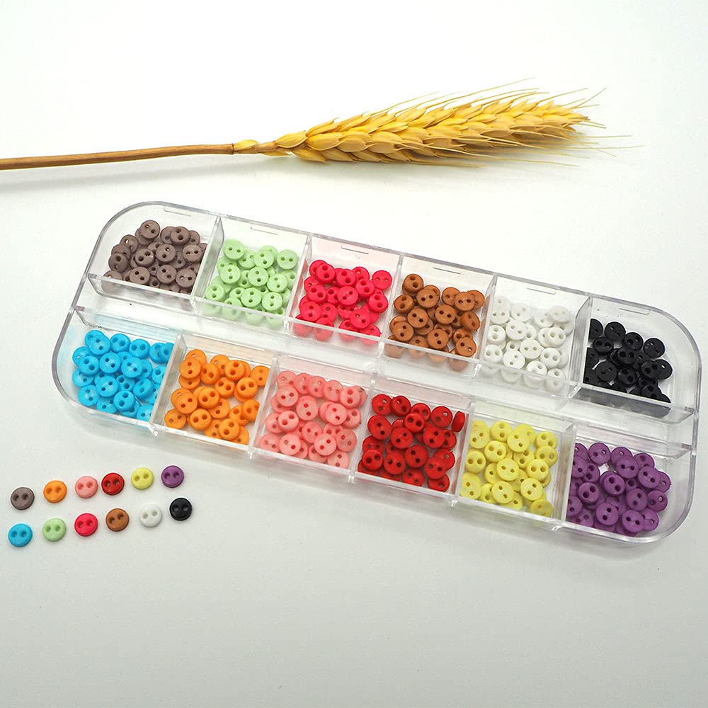Amazon | sempiterno 300個 ミニドールボタン 4mm プラスチックボタン