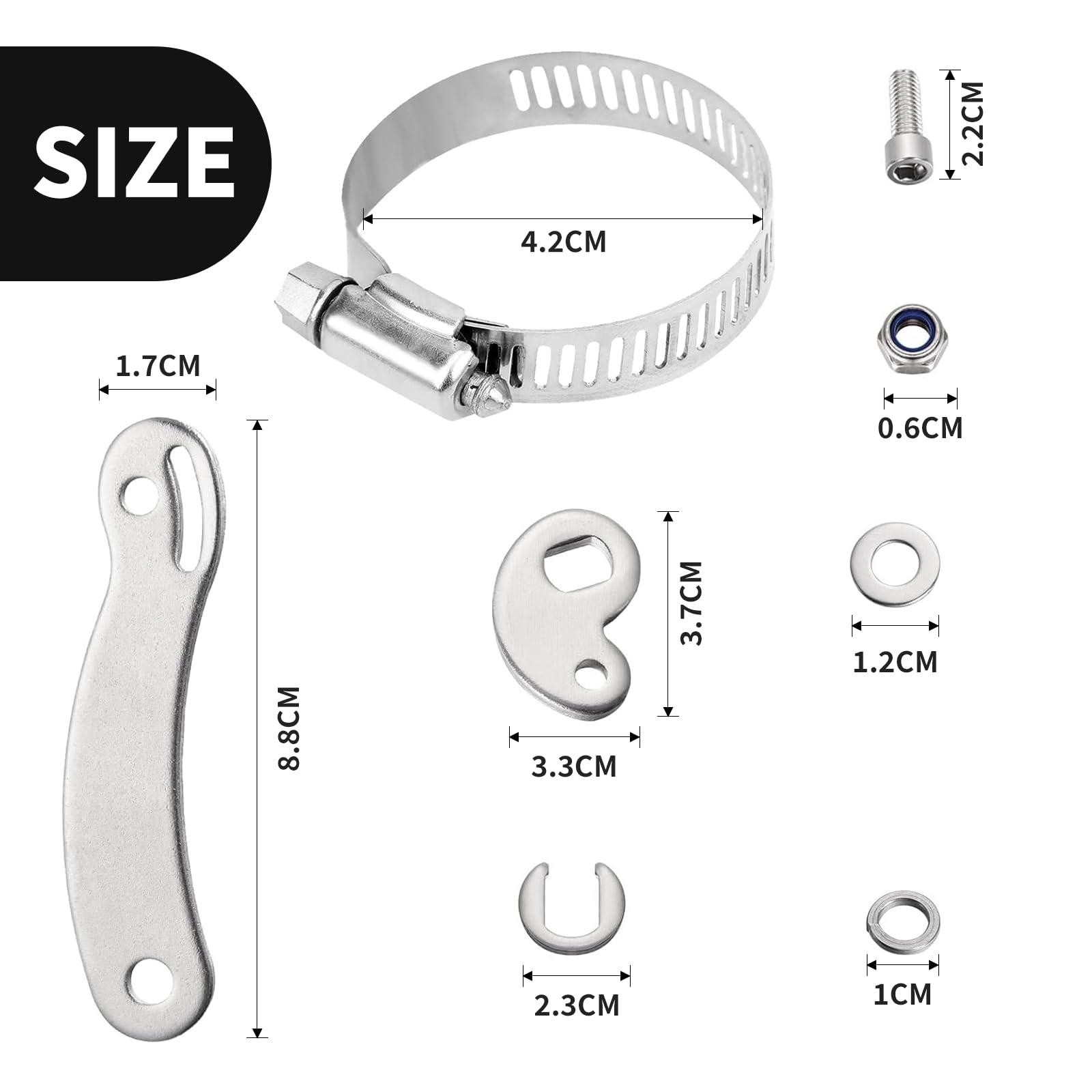 Bracci Torque EBike – 2 set di kit di conversione braccio dinamometrico ferro-alluminio, misura universale per biciclette elettriche, accessori per protezione albero motore, stabilità forcella
