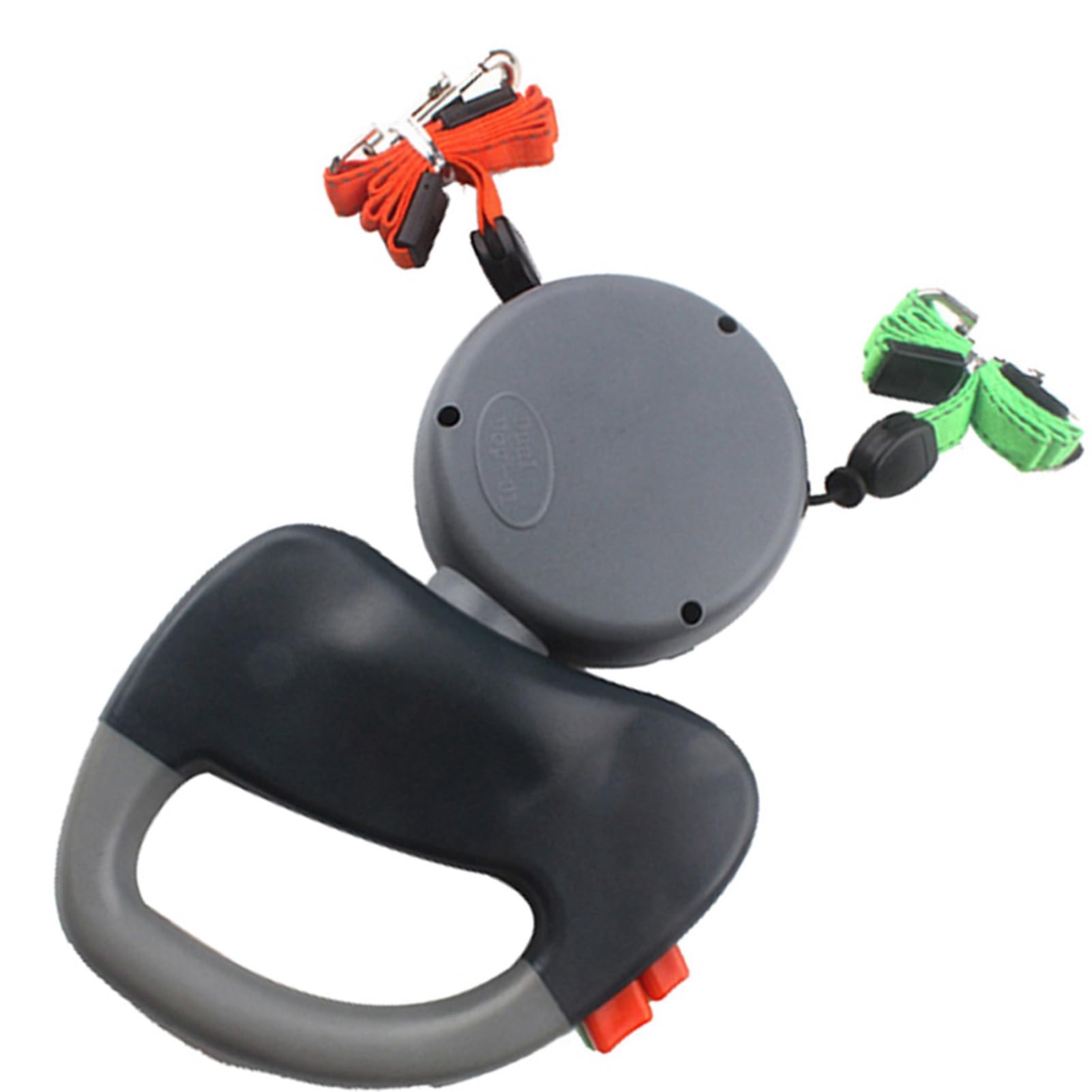Generic Corde Rétractable pour Chien, Double Laisse, Enroulement Automatique, Laisse de Traction Durable pour Animaux de Compagnie, Marche avec Deux Chiens, 3 Mètres (Grey)