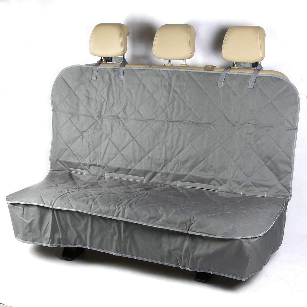 rhinos autostyling for Kia Stonic (2017 ON) - Heavy Duty Grey Strong Quilted Pet Dog Cat Hammock Rear Seat Cover Protector