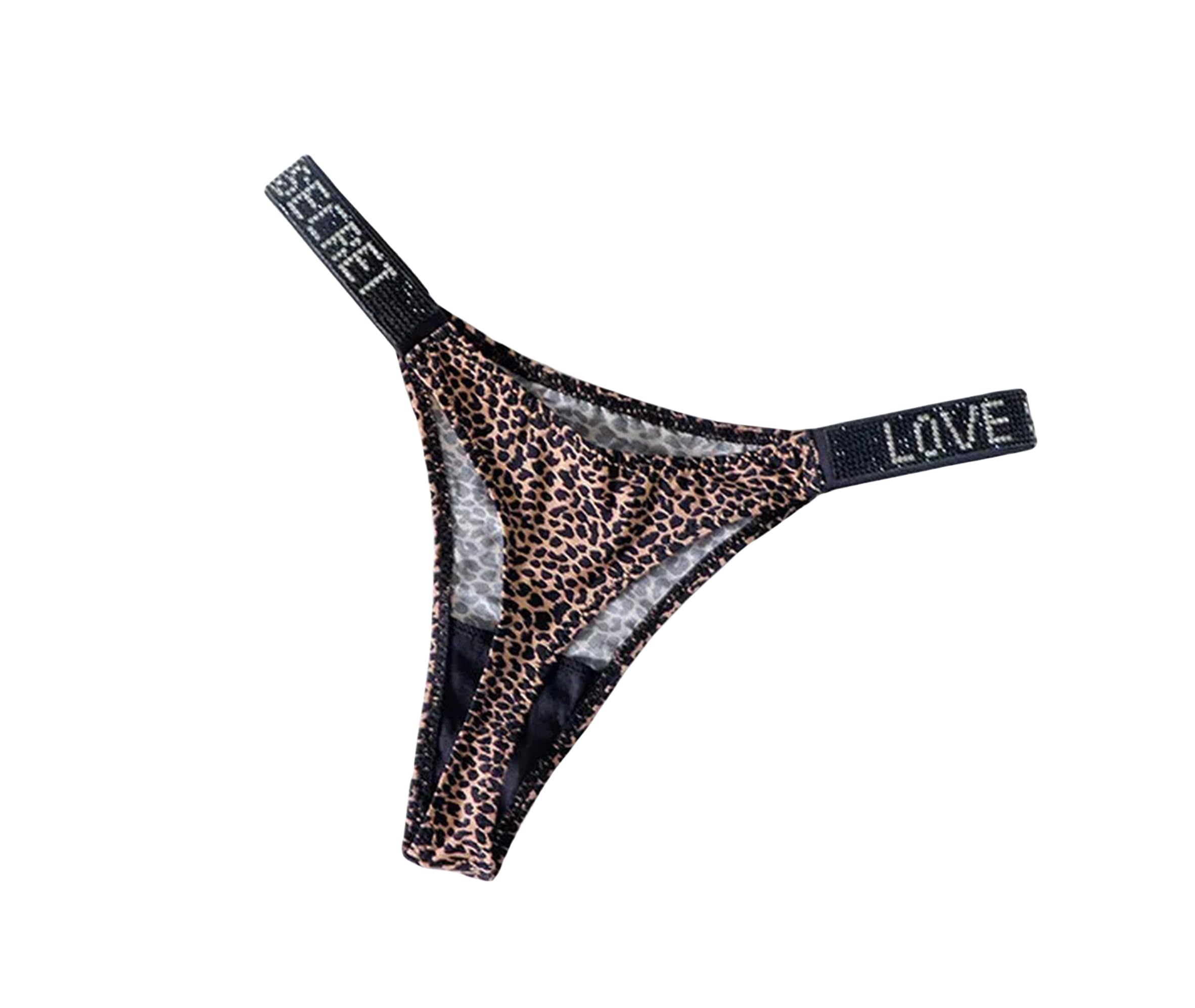 Fydranix Shiny Rhinestone Thong Women Low Waist Panties Sexy Underwear Ladies Briefs Lingere Panty Underware Womens Lingerie Thongs