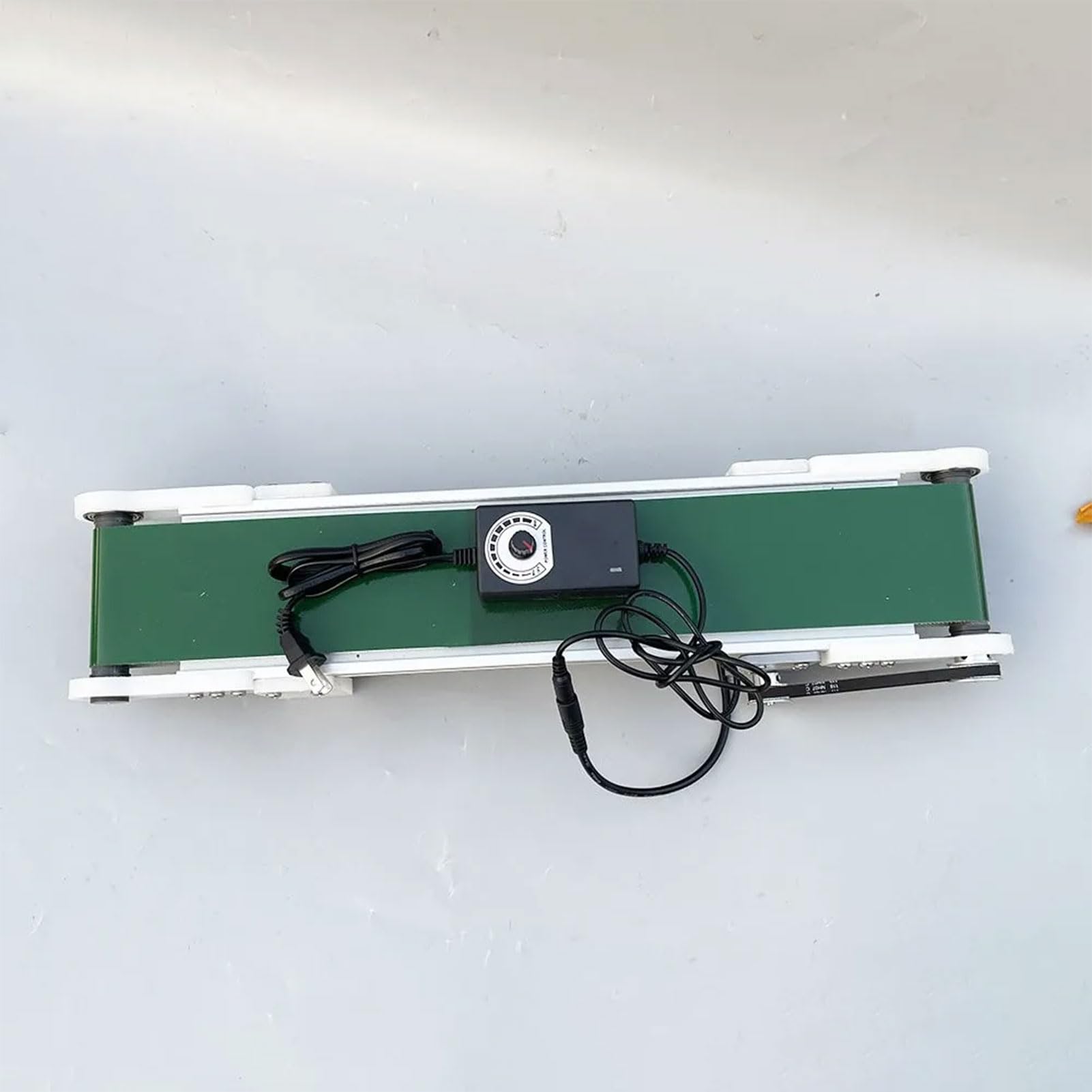 Cinta transportadora de Escritorio pequeña con conteo fotoeléctrico, transportador de línea de Montaje, Dispositivo automático de experimentación por fricción, Velocidad Ajustable
