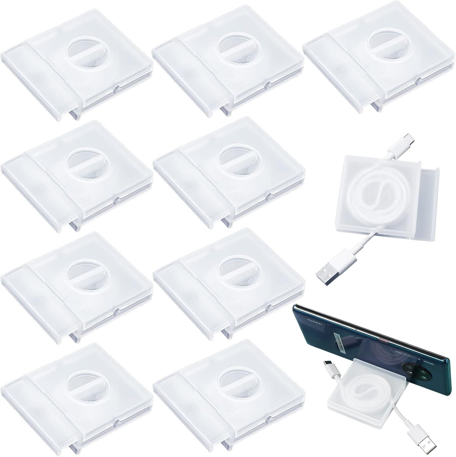 9 Pcs Cord Organizer Cable Management Retractable Phone