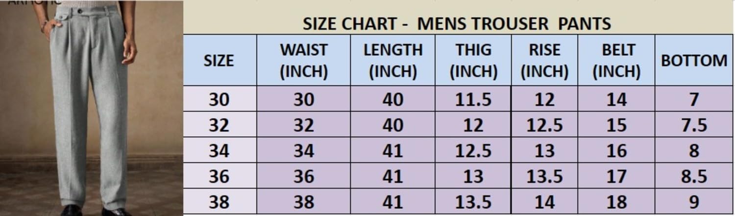 Lymio Pantaloni da uomo || Pantaloni casual da uomo || Pantaloni stile tinta unita || Eleganti patch con pantaloni (TR-51-54)