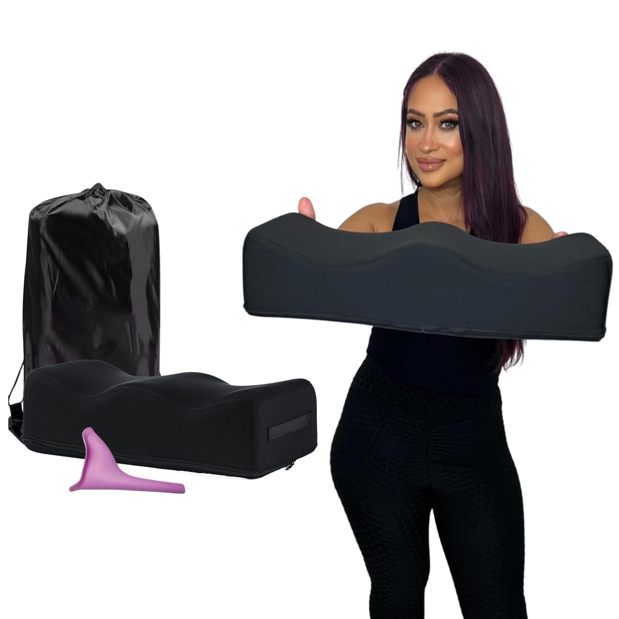 BBL Pillow After Surgery Lifting Cushions, Soft Butt Cushion BBL Post Surgery Supplies with Drawstring Bag, Butt Pillow Cojin Post Operatorio BBL Pillow for Sitting Almohada para BBL