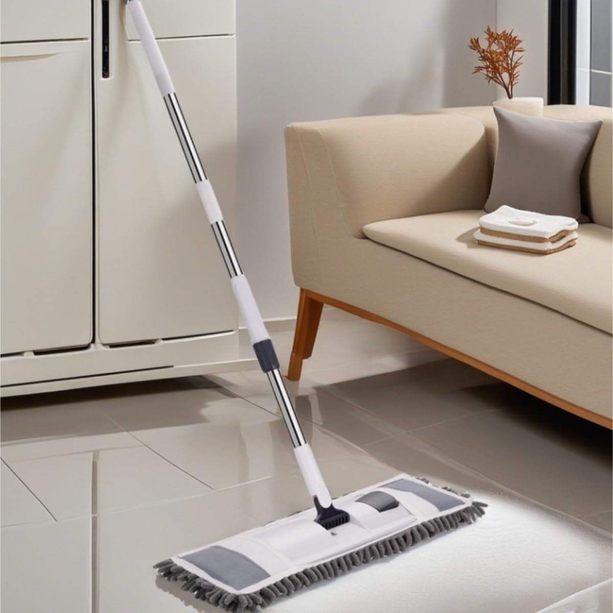 Fregona Trapeador De Limpieza Fregona Plana, Herramienta For Fregar El Hogar, Fregona Que Absorbe El Agua For Limpiar Baldosas, Pisos De Madera Reutilizables Mopa