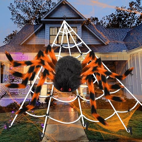 Spinnennetz Halloween Deko Outdoor, Halloween Deko Spinnennetz Set...