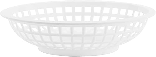 Miniatura 2 de G.E.T. RB-820-W - Cesta redonda para servir o pan, 8 pulgadas, color blanco (juego de 12)