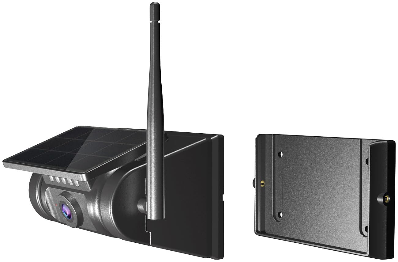 Lescars Auto Kamera: Autarke WLAN-Solar-HD-Rückfahrkamera, Akku, magnetisch, IR-Nachtsicht (Solar Rückfahrkameras, Handy, IP)